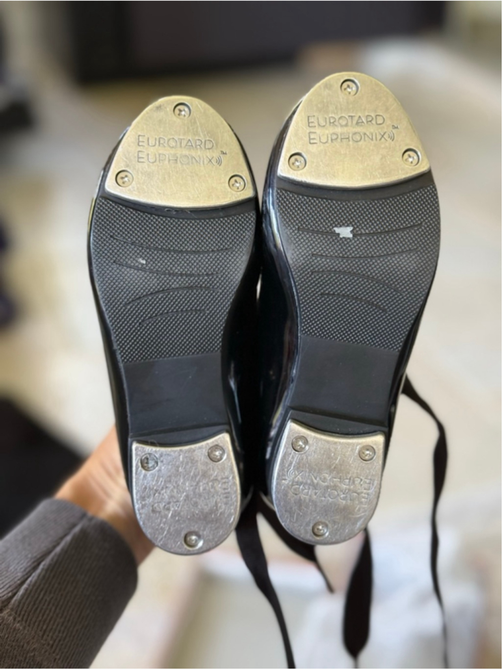 Eurotard Euphonix Black Tap Shoes Girls Size 10.5M EU 27.5 - Picture 4 of 6